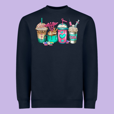 Cna Nurse Coffee Cups Heavyweight Sweatshirt Designed By Jasminsmagicworld