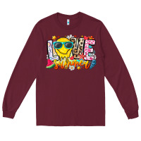 Burgundy Love Summer Long Sleeve Tee - CowhideDigitalArt
