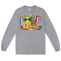 Heather Grey Love Summer Long Sleeve Tee - CowhideDigitalArt