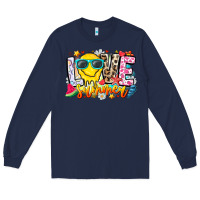 Navy Love Summer Long Sleeve Tee - CowhideDigitalArt