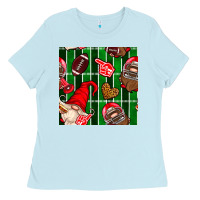 Baby Blue american football gnomes Ladies Tee - BundleAndBundleShop