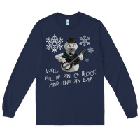 Navy sam the snowman from rankin bass rudolph the red nosed reindeer Long Sleeve Tee - linhVisuals