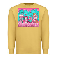 Antique Gold pink christmas coffee Premium Sweatshirt - Jasminsmagicworld