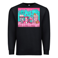 Black pink christmas coffee Premium Sweatshirt - Jasminsmagicworld