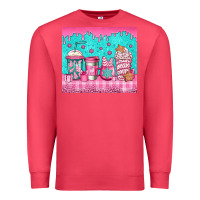 Cardinal pink christmas coffee Premium Sweatshirt - Jasminsmagicworld