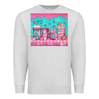Dove Grey pink christmas coffee Premium Sweatshirt - Jasminsmagicworld