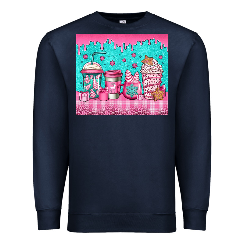 Pink Christmas Coffee Premium Sweatshirt by Jasminsmagicworld | Teevron