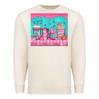 Sandshell pink christmas coffee Premium Sweatshirt - Jasminsmagicworld