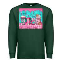 Sports Green pink christmas coffee Premium Sweatshirt - Jasminsmagicworld