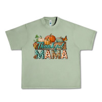 Oil Green thankful mama Urban Heavy Tee - BundleAndBundleShop