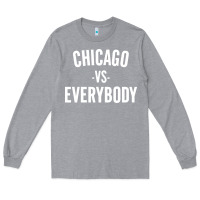 Heather Grey chicago vs everybody Long Sleeve Tee - linhVisuals