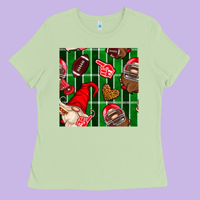 American Football Gnomes Ladies Tee Designed By Bundleandbundleshop