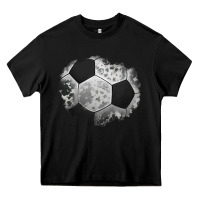Black cowhide soccer patch Heavy Core Tee - Jasminsmagicworld