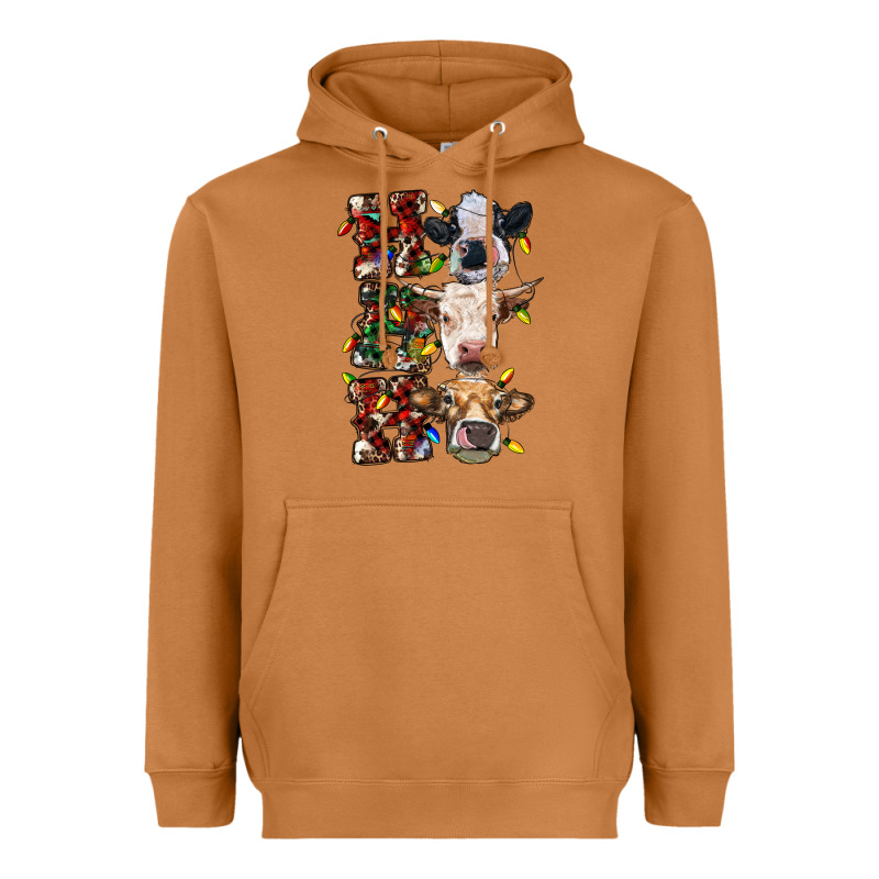 Ho Ho Ho Cows Heavyweight Hoodie by RanaPortraitStore | Teevron
