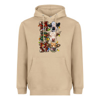 Mushroom Ho Ho Ho Cows Heavyweight Hoodie - RanaPortraitStore