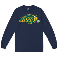 Navy north dakota state bison Long Sleeve Tee - linhVisuals