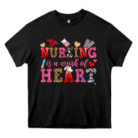 Black nursing is a work of heart Heavy Core Tee - OliviaCreatesArt
