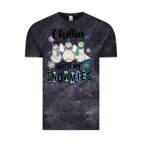 Cloud Black Chillin With My Snowmies Vintage Tee - FaDigitalArtStudio