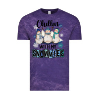 Cloud Purple Chillin With My Snowmies Vintage Tee - FaDigitalArtStudio