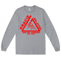 Heather Grey gracie jiu Long Sleeve Tee - linhVisuals