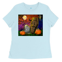 Baby Blue headstone and coffin tumbler Ladies Tee - BundleAndBundleShop