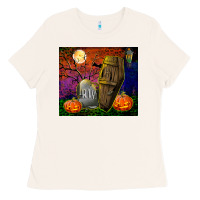 Bone headstone and coffin tumbler Ladies Tee - BundleAndBundleShop