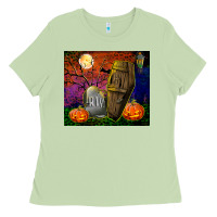 Matcha headstone and coffin tumbler Ladies Tee - BundleAndBundleShop