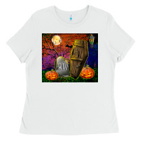 White headstone and coffin tumbler Ladies Tee - BundleAndBundleShop