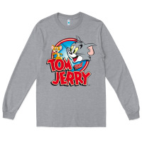 Heather Grey TOM AND JERRY CLASSIC Long Sleeve Tee - linhVisuals