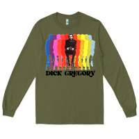 Army Green dick gregory Long Sleeve Tee - linhVisuals