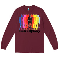 Burgundy dick gregory Long Sleeve Tee - linhVisuals