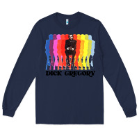 Navy dick gregory Long Sleeve Tee - linhVisuals