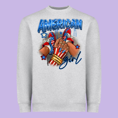 Afro American Girl Sneakers Heavyweight Sweatshirt Designed By Ranaportraitstore