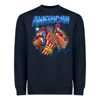 Navy Afro american girl sneakers Heavyweight Sweatshirt - RanaPortraitStore