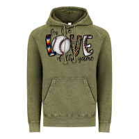 Vintage Olive for the love of the game baseball Vintage Hoodie - CowhideDigitalArt