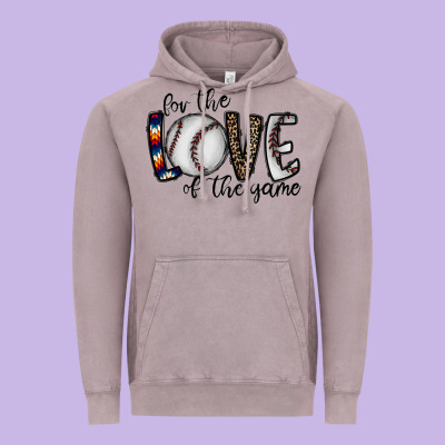 For The Love Of The Game Baseball Vintage Hoodie Designed By Cowhidedigitalart