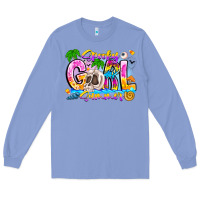Colony Blue spooky girl summer Long Sleeve Tee - CowhideDigitalArt