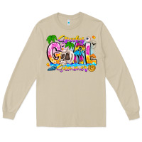 Mushroom spooky girl summer Long Sleeve Tee - CowhideDigitalArt