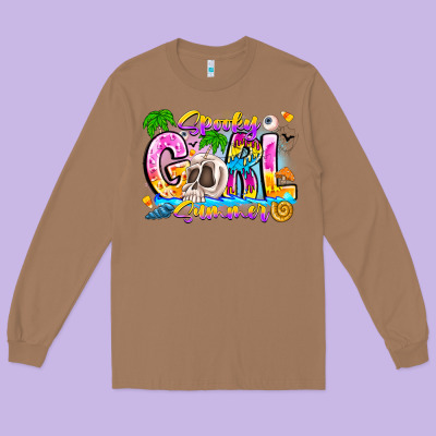 Spooky Girl Summer Long Sleeve Tee Designed By Cowhidedigitalart