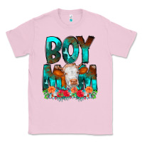 Bubblegum Pink Boy Mom Flowers Cow Classic Tee - CowCowDesign