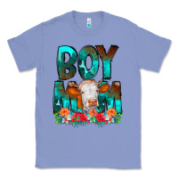 Colony Blue Boy Mom Flowers Cow Classic Tee - CowCowDesign