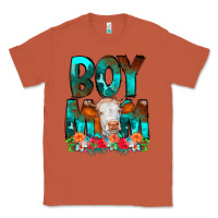 Copper Boy Mom Flowers Cow Classic Tee - CowCowDesign