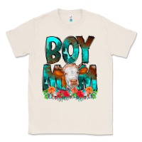 Natural Boy Mom Flowers Cow Classic Tee - CowCowDesign