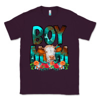 Plum Boy Mom Flowers Cow Classic Tee - CowCowDesign