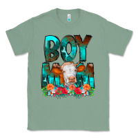 Sage Boy Mom Flowers Cow Classic Tee - CowCowDesign