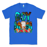 True Royal Boy Mom Flowers Cow Classic Tee - CowCowDesign