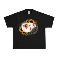 Black happy hedgehog sunflower leopard Urban Heavy Tee - Jasminsmagicworld