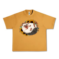 Peanut Butter happy hedgehog sunflower leopard Urban Heavy Tee - Jasminsmagicworld