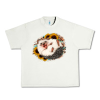 Pistachio happy hedgehog sunflower leopard Urban Heavy Tee - Jasminsmagicworld