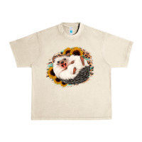 Sandshell happy hedgehog sunflower leopard Urban Heavy Tee - Jasminsmagicworld